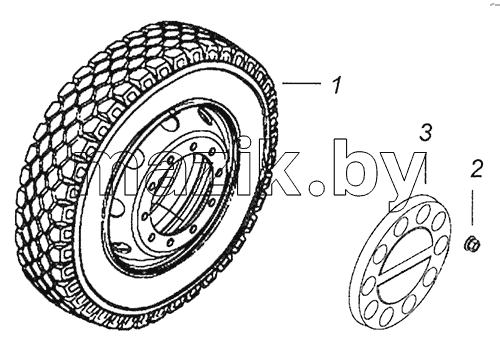 5297-3101002 Установка передних стальных колес