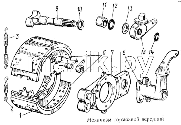 Механизм тормозной передний