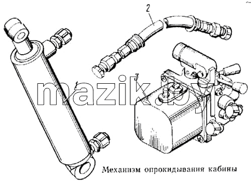 Механизм опрокидывания кабины
