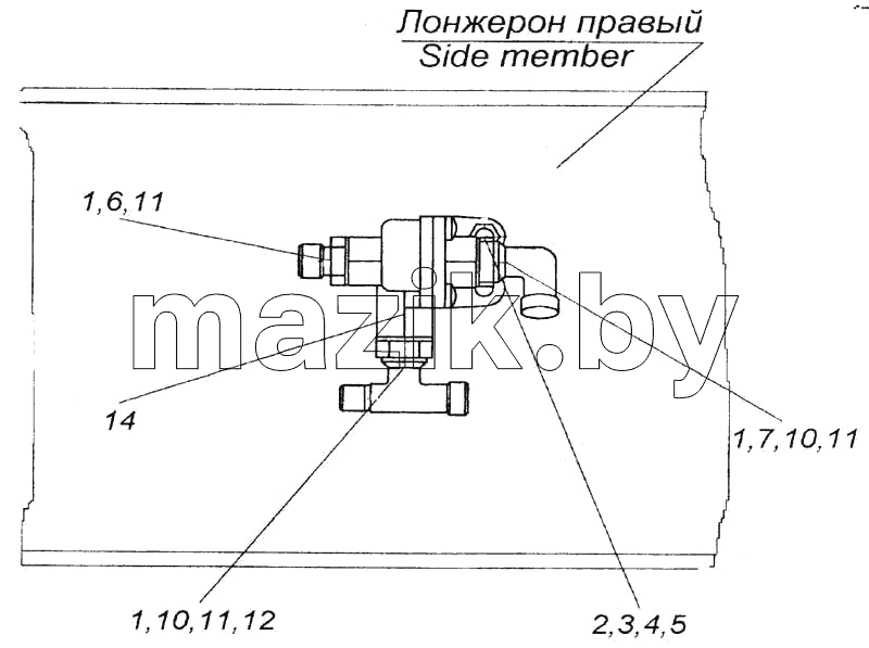 Установка клапана двухмагистрального
