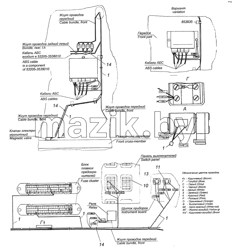 53215-3859001-10 Установка электрооборудования АБС