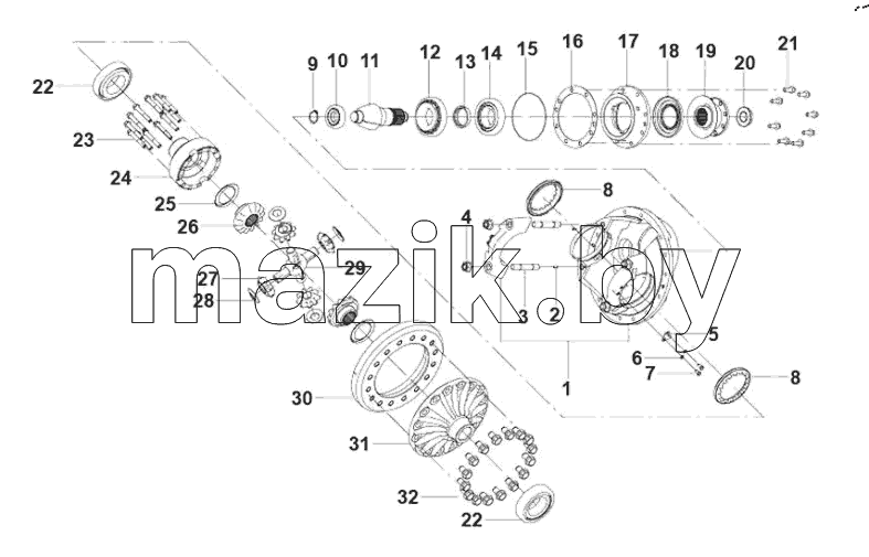  Assembly of main reducer assembly components