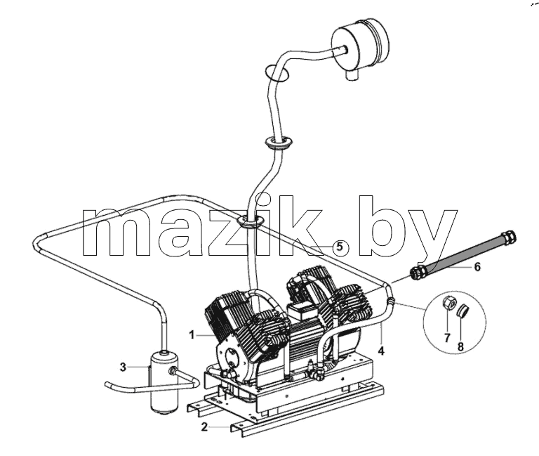  Air compressor connecting pipe