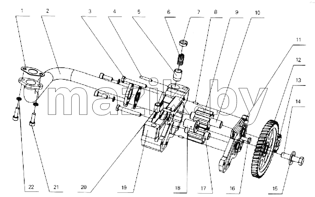 Assembly, oil pump