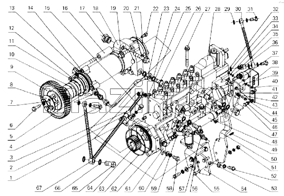 Assembly, fuel injection pump