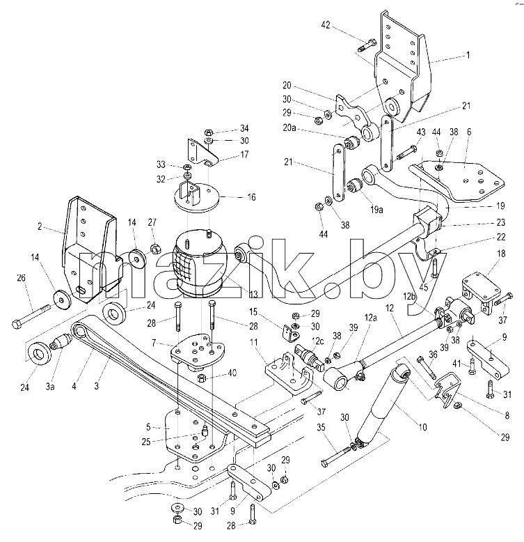 Front air suspension