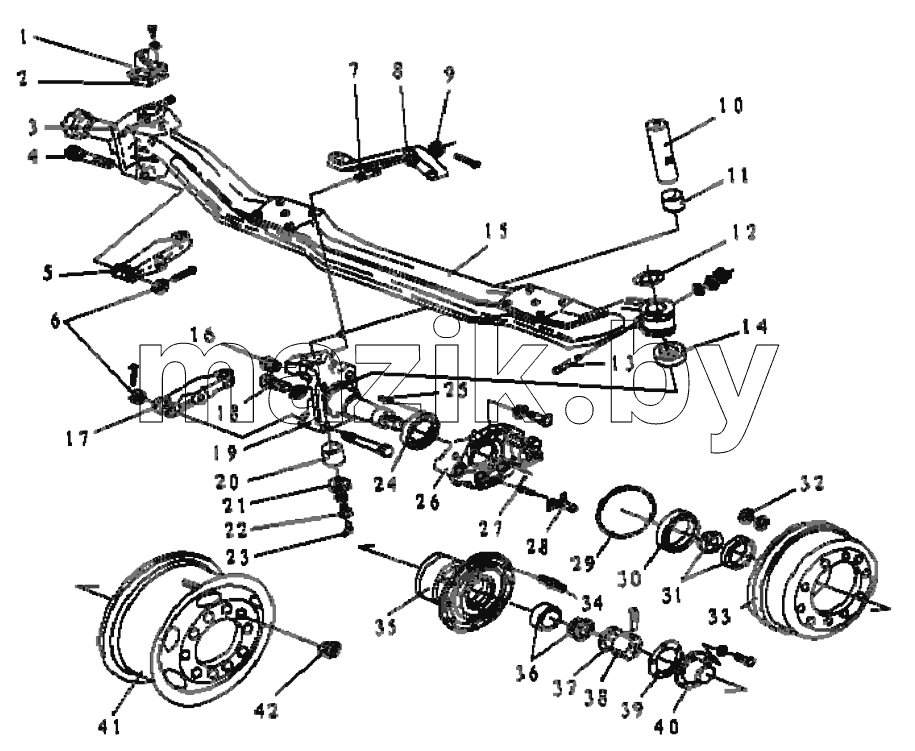 Front axle (Air spring)  30NS01R-00005
