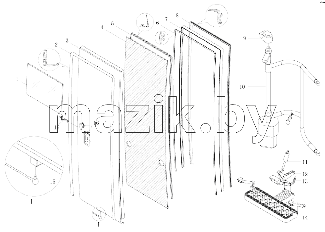 Central door mounting