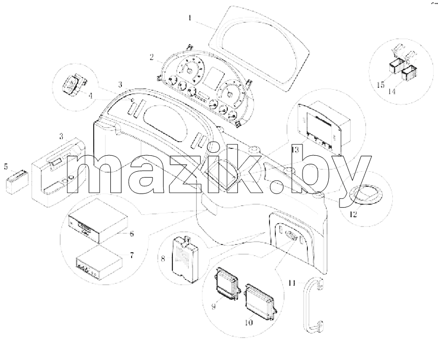 Instrument desk and electrical equipment