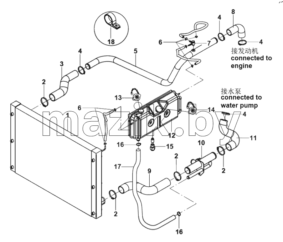  Cooling water pipe