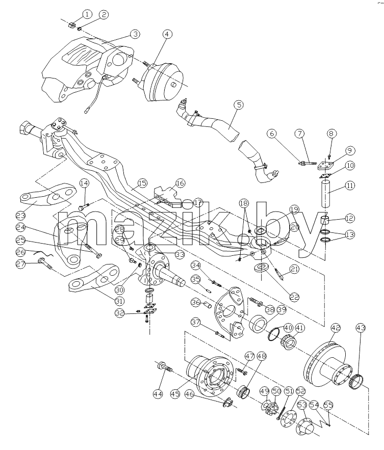 FRONT AXLE 30ZDS08F-00005