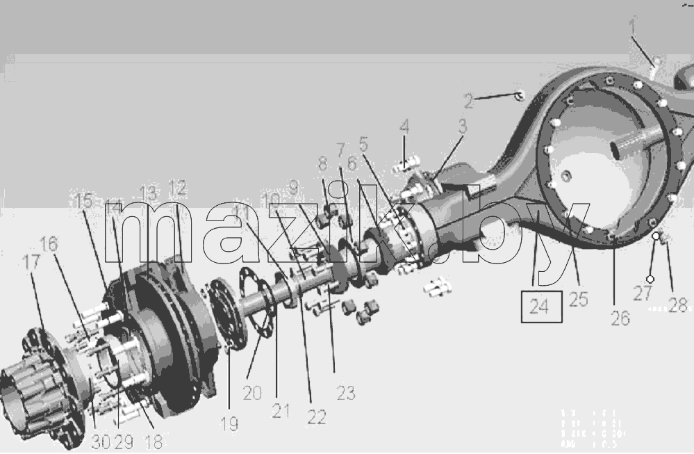 REAR AXLE 24ZS19H-00005-B