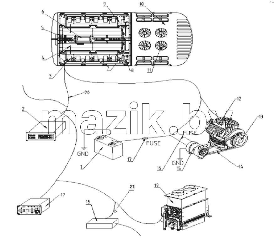 AIR CONDITIONER WIRING HARNESS SKETCH