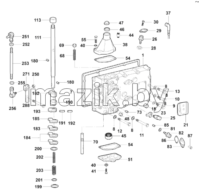 GEARSHAFT COVER AND ROTRY SELECTOR MECHANISM