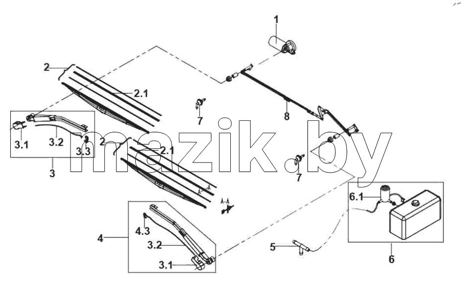  82-0804 Wiper assembly