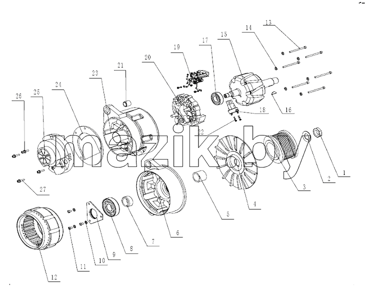 279400380 AC172RA 363B ALTERNATOR ASSY