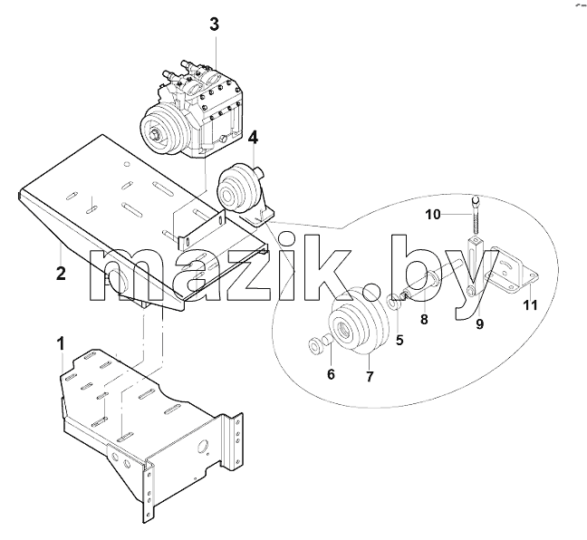 AIR CONDITIONER COMPRESSOR MOUNTING