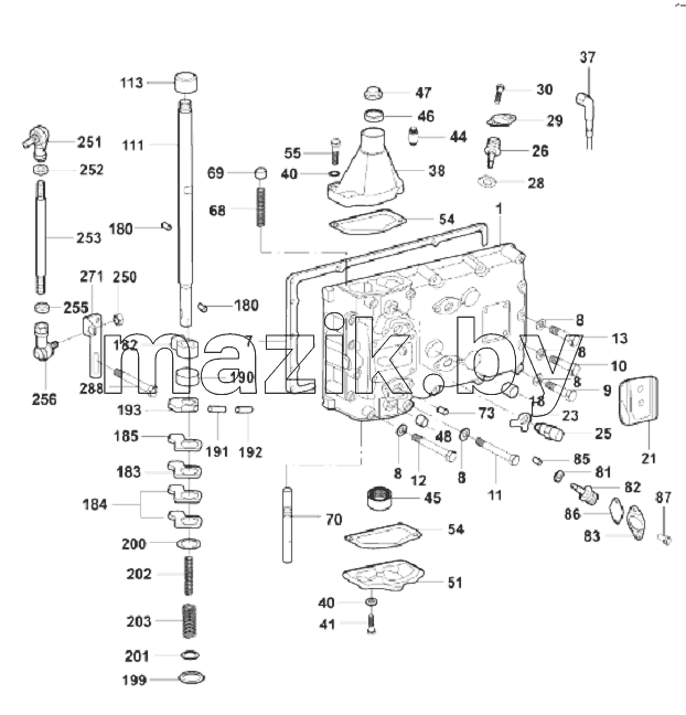 GEARSHAFT COVER AND ROTRY SELECTOR MECHANISM