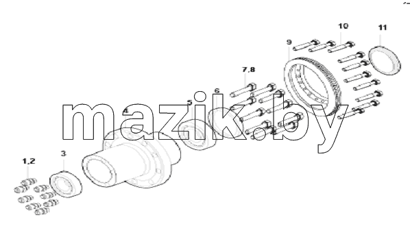 WHEEL HUB AND BRAKE DIC ASSY