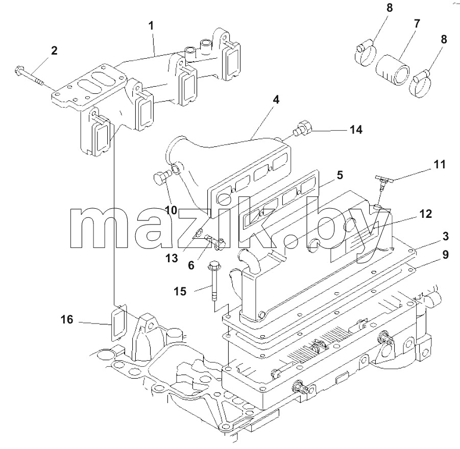  EXHAUST MANIFOLD AND AFTER COOLER