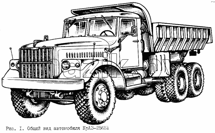 Общий вид автомобиля КрАЗ-256Б1