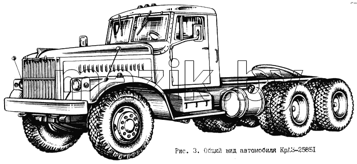 Общий вид автомобиля КрАЗ-258Б1