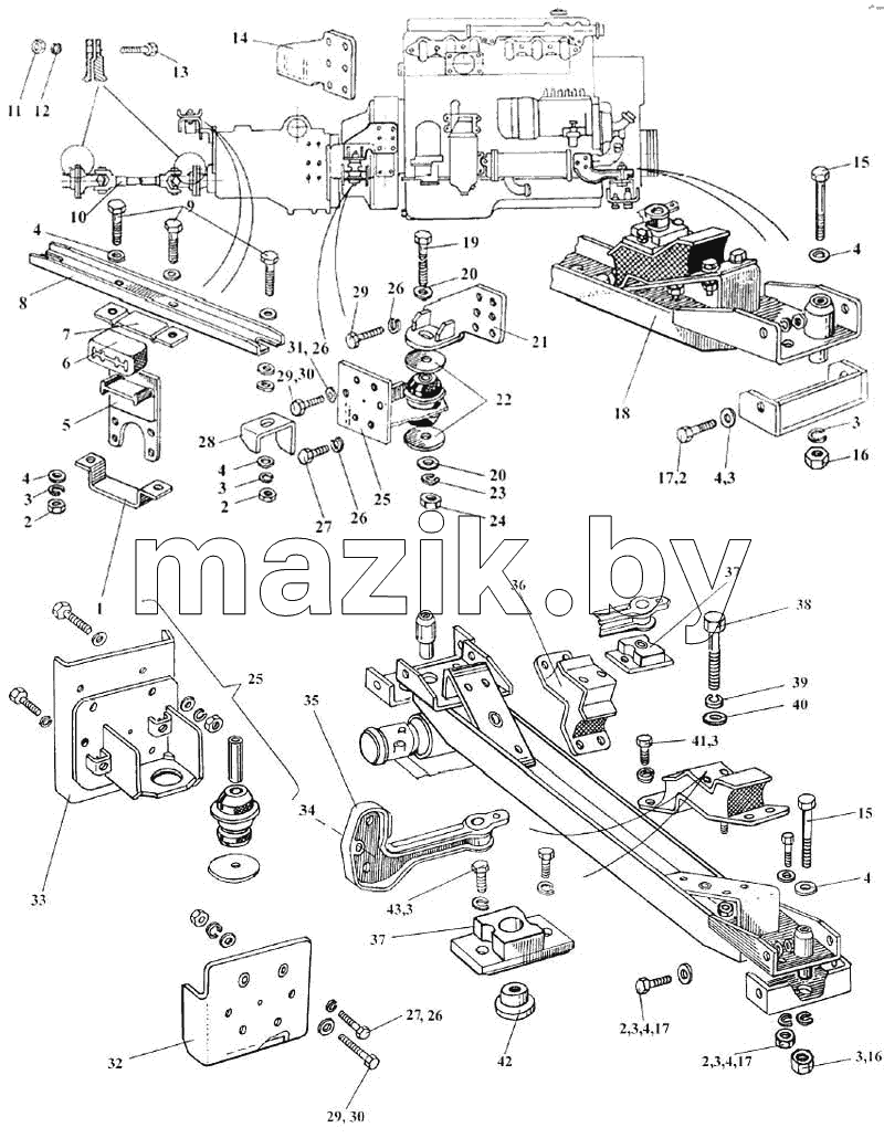 Подвеска двигателя D10TSLL-160E2 (1)