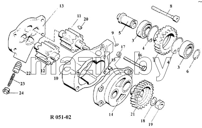 Масляный насос двигателя D10TSLL-160E2