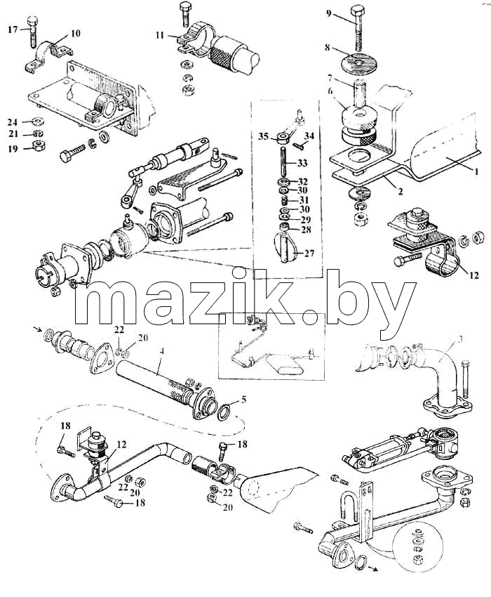 Система выпуска отработавших газов двигателя D10TSLL-160E2