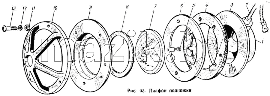 Плафон подножки