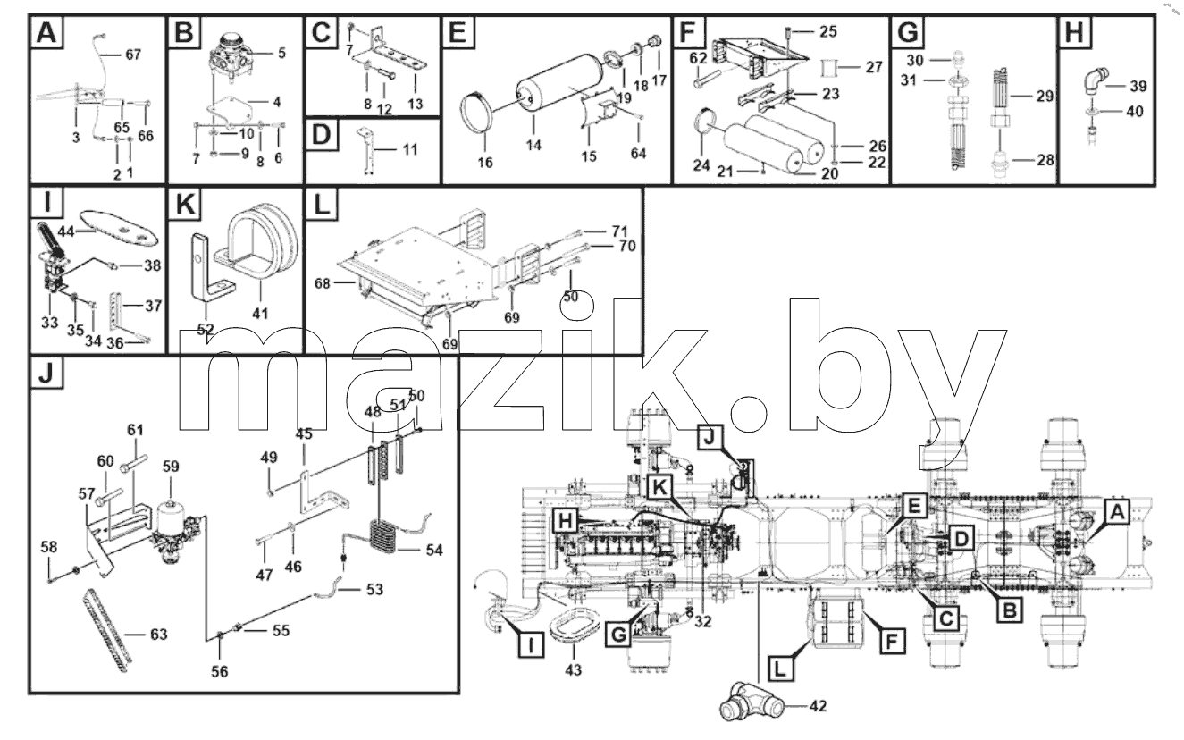  Service brake assembly