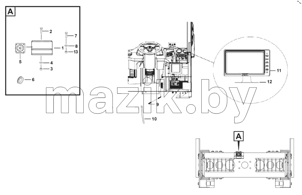  Rear view assembly