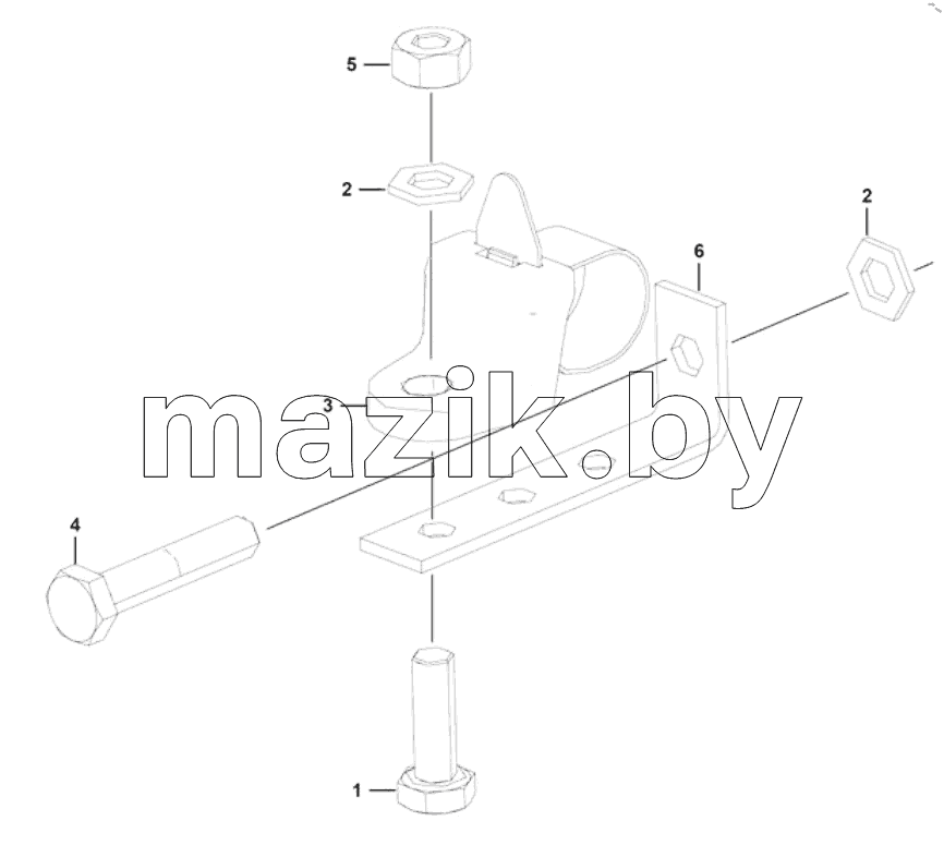  Wiring harness fixing point assembly M10x25