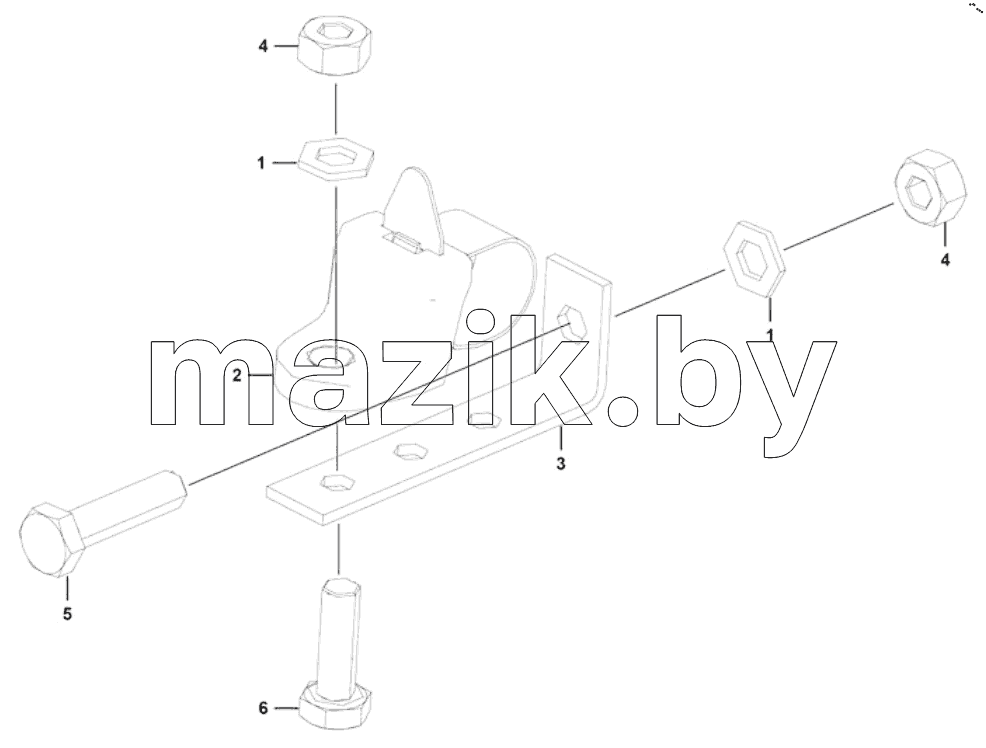  Wiring harness fixing point assembly M10x40