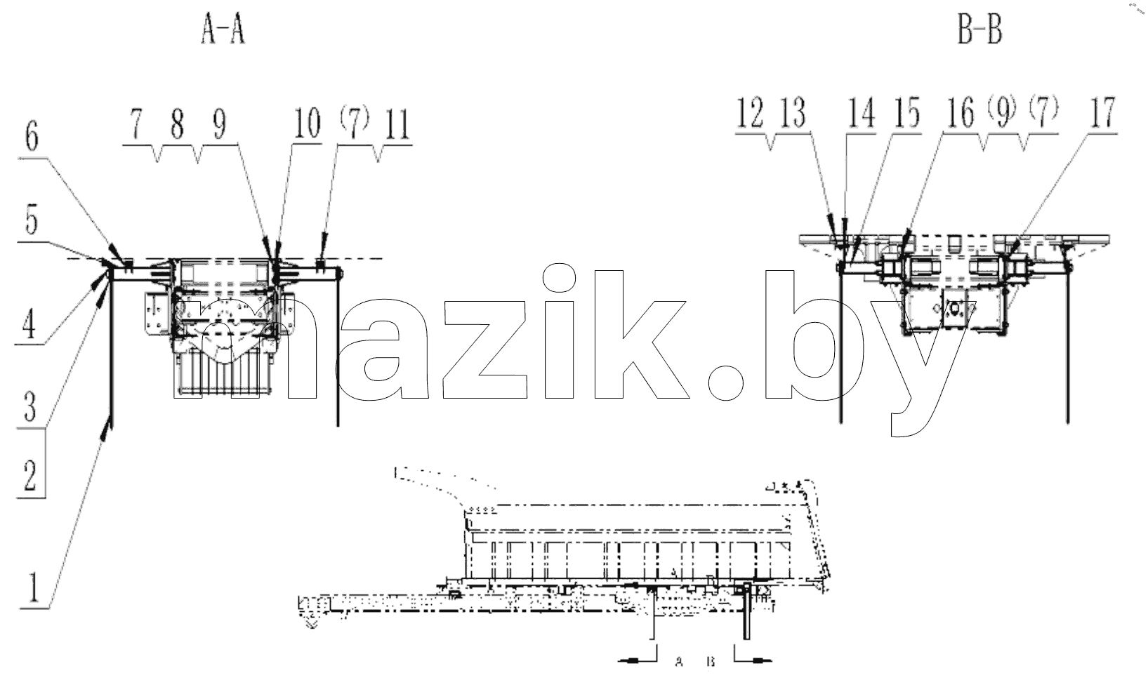  Stone deflector assy