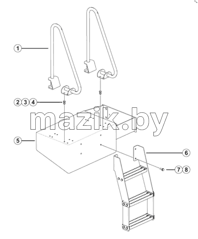  Rh ladder platform assy