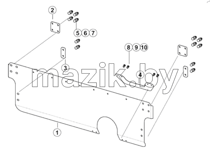  Engine rear fender assembly
