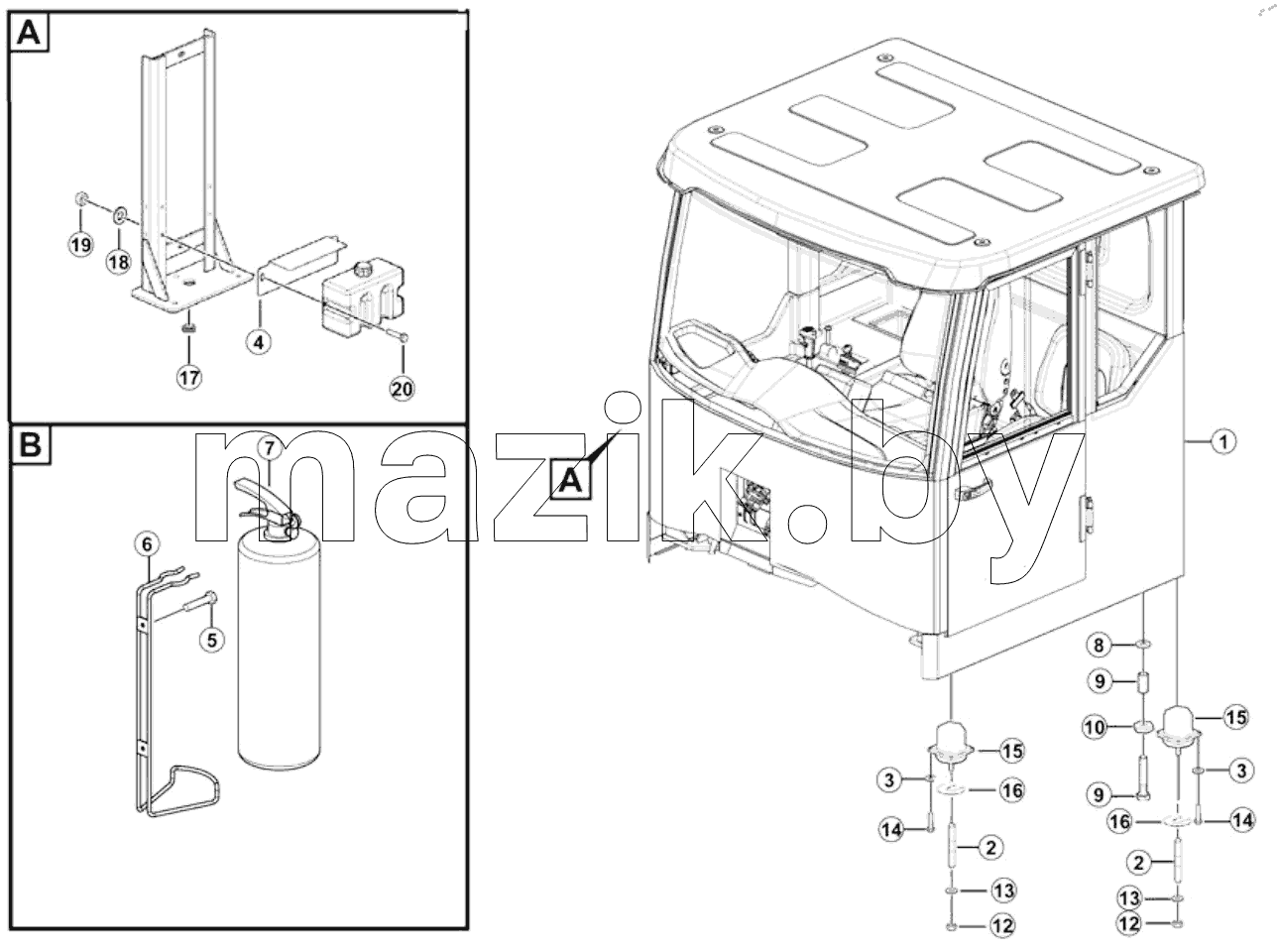  Cab installation