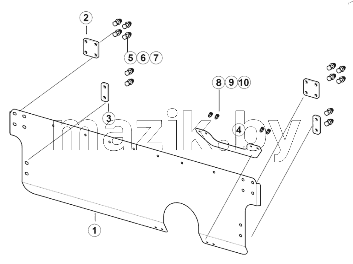  Engine rr guard assy (opt)