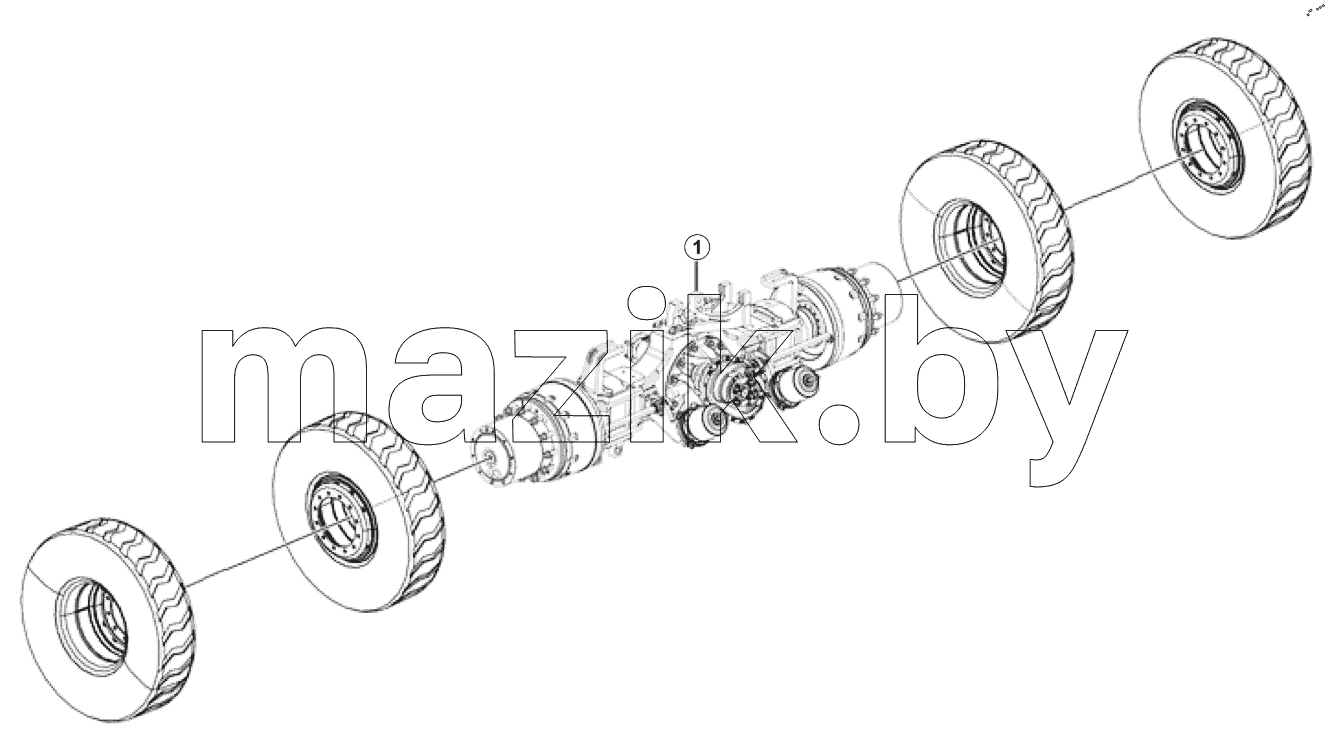  16 ton intermediate axle assembly 8.880