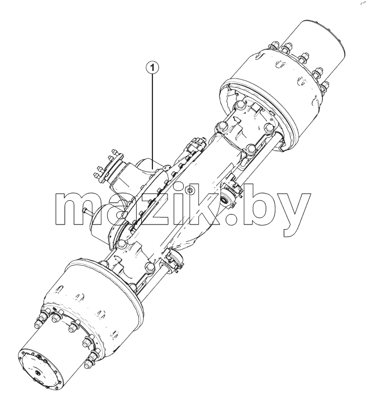  16 ton rear axle assembly 8.880