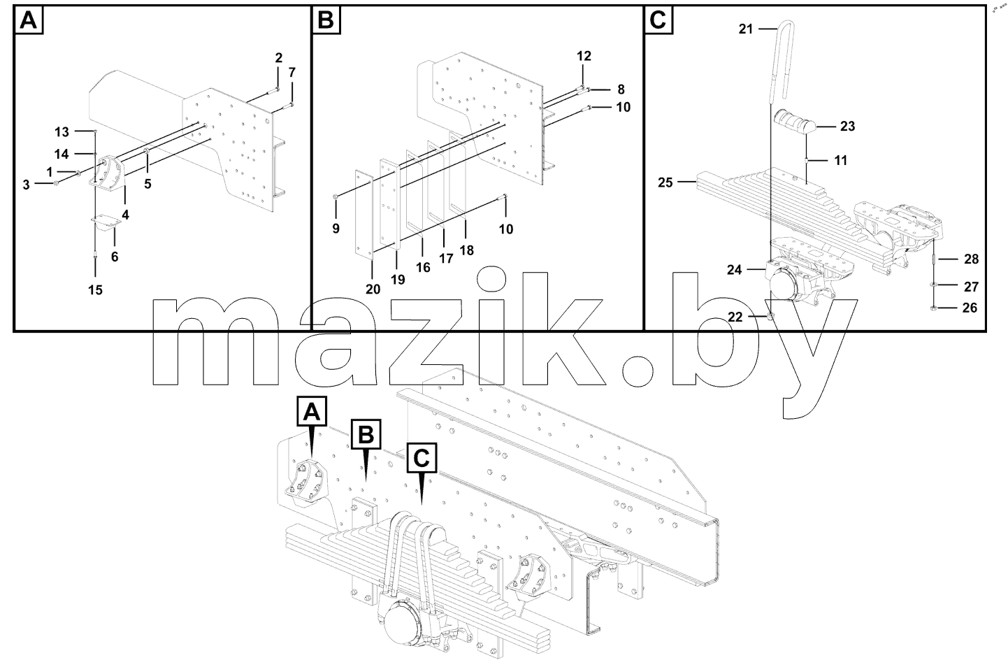  Rear suspension assy