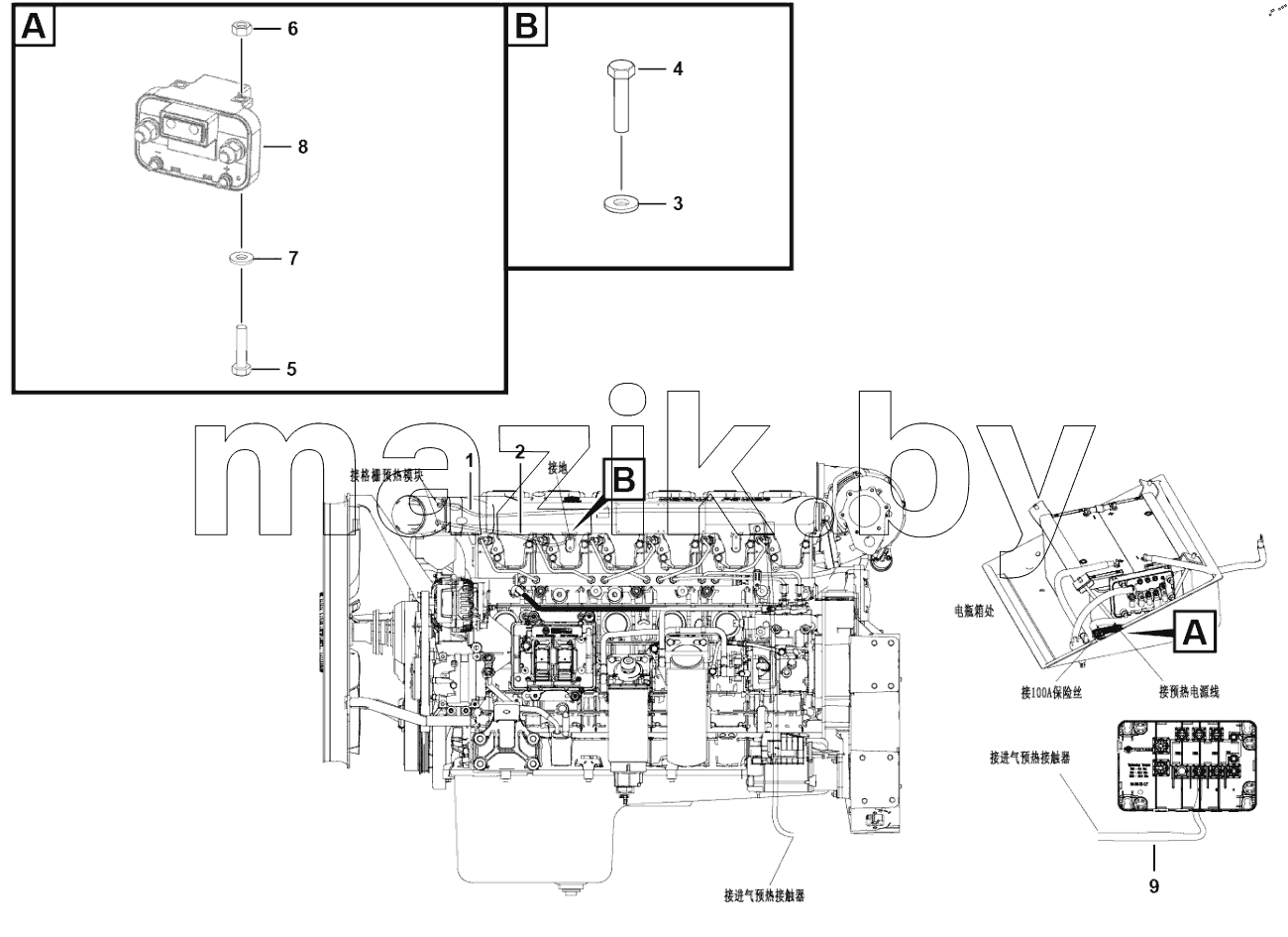  Preheat electrical system