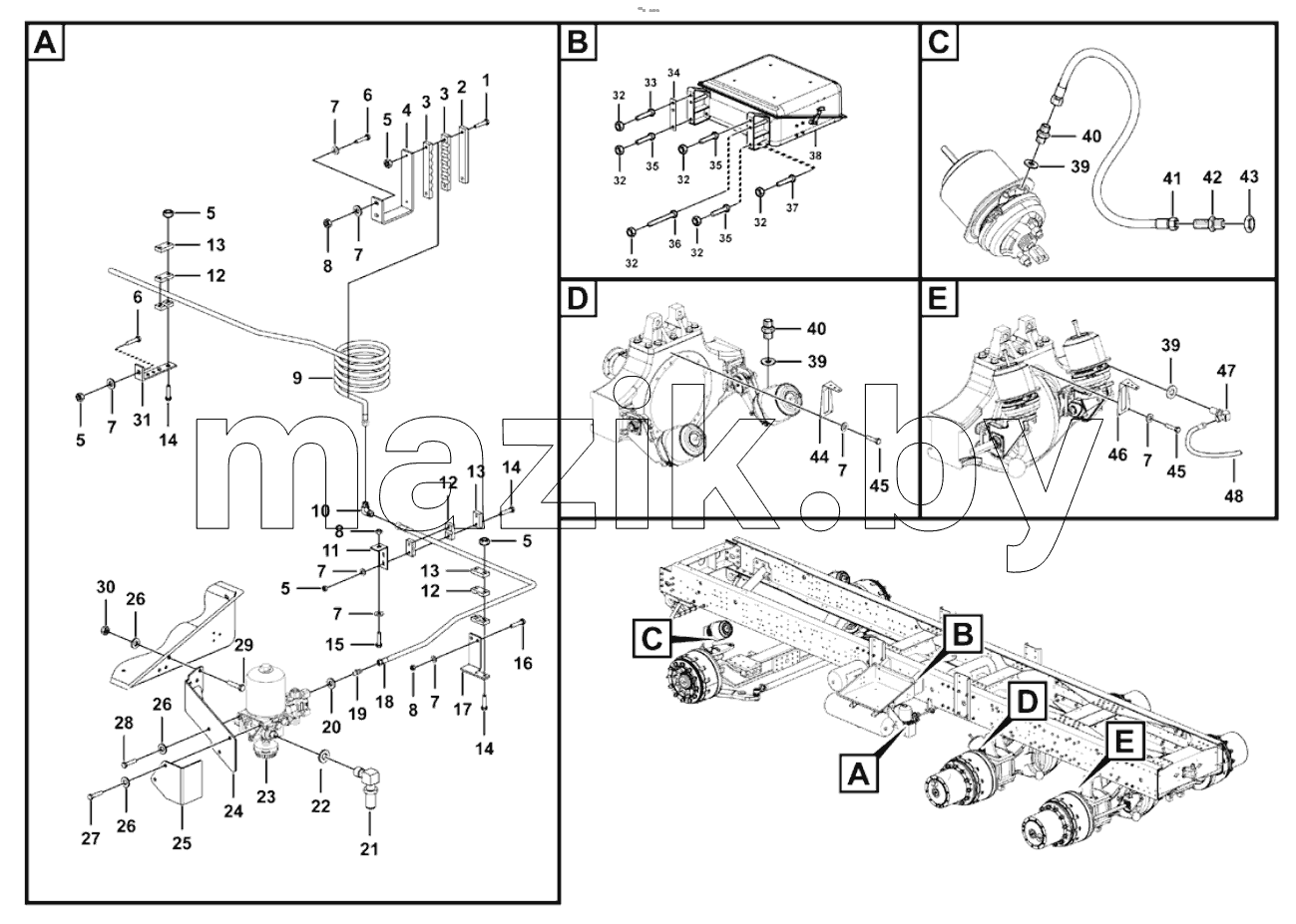  Brake service assembly