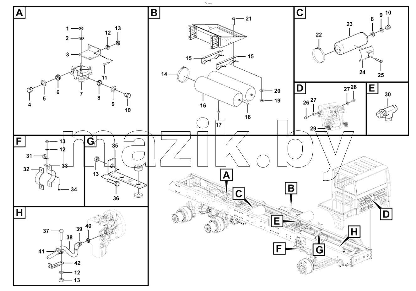  Service brake assembly