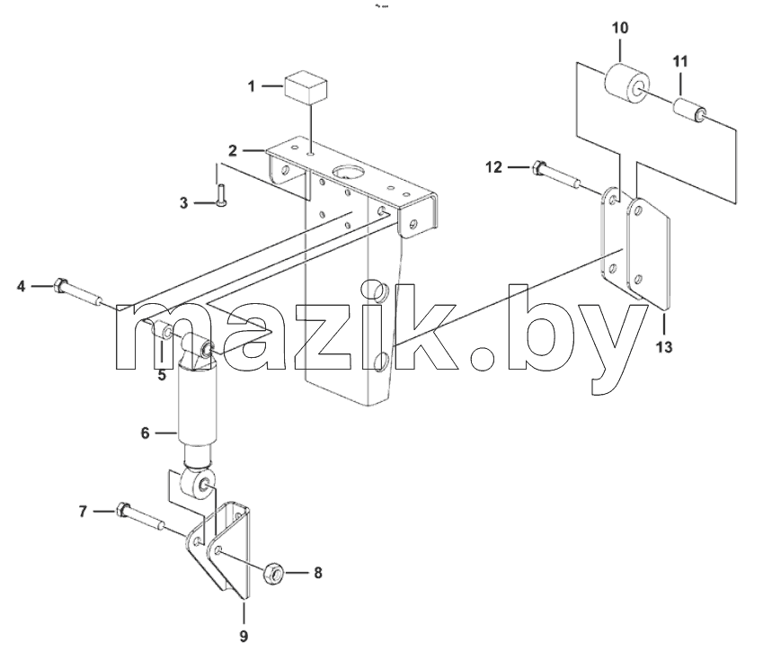  Right rear suspension assembly