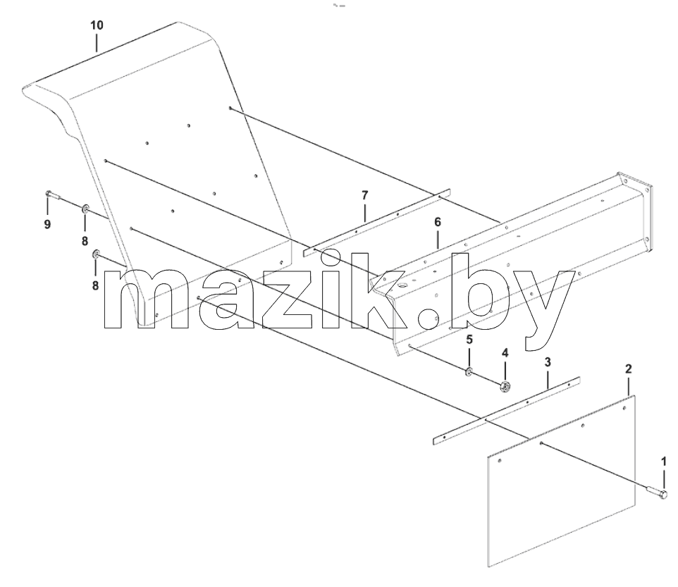  Left mudguard assembly