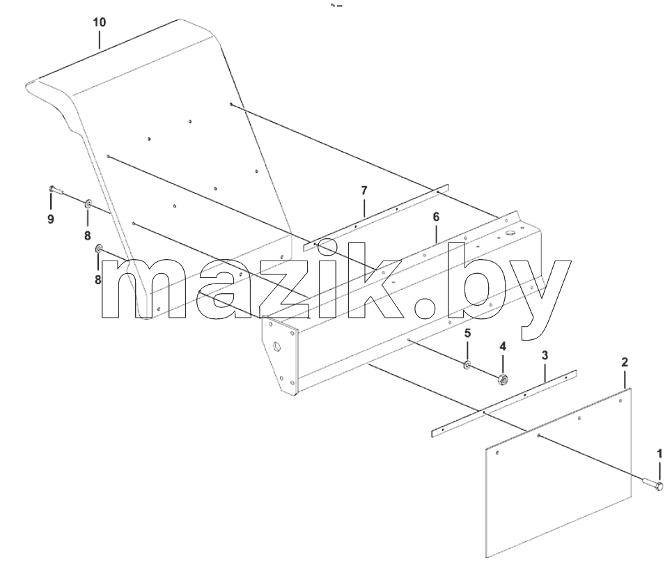  Right mudguard assembly