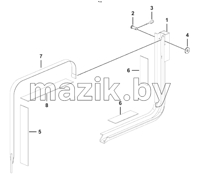  Hydraulic oil tank bracket assembly