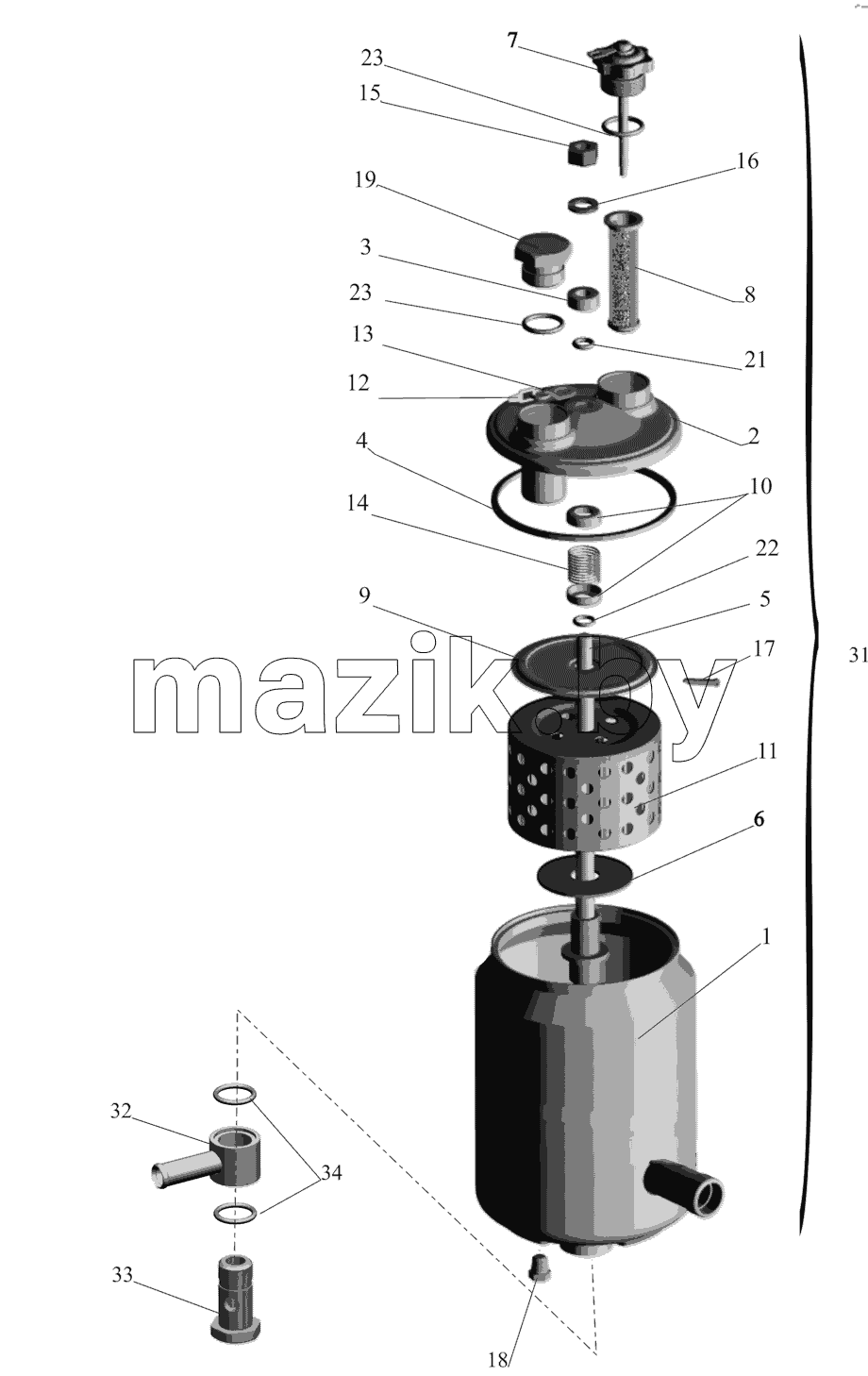 Бак масляный 64221-3410008